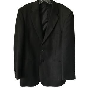 Meeting Streets Mens Sportscoat Blazer Jacket Dark Charcoal Gray Tweed Size 40